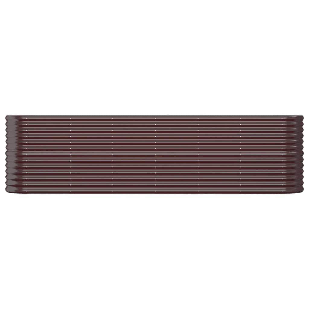 Letto Giardino Acciaio Zincato 260x40x68cm Marrone - homemem39