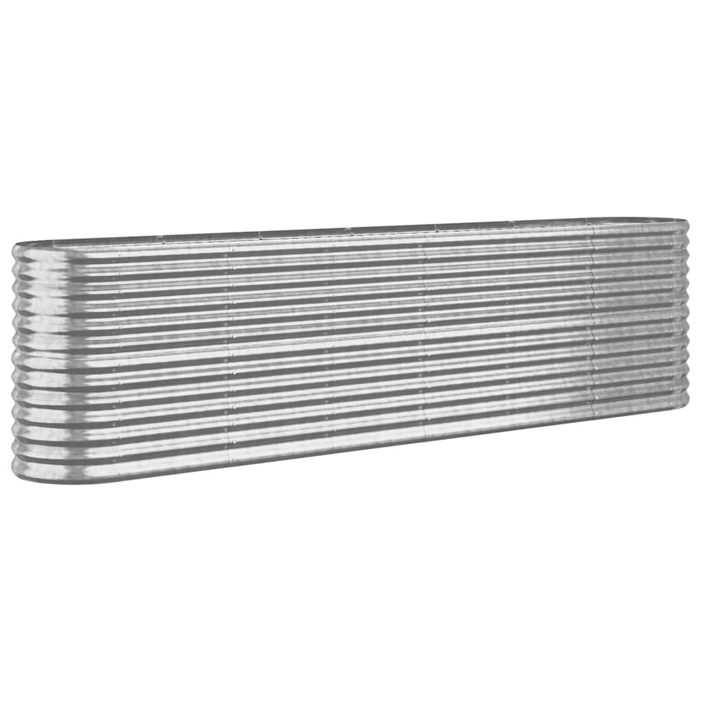 Letto Giardino Acciaio Zincato 260x40x68cm Argento