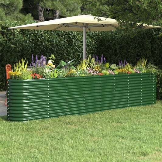 Letto Giardino Acciaio Verniciato a Polvere 332x40x68 cm Verde | homemem39