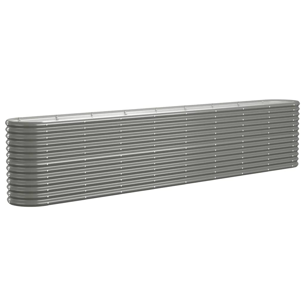 Letto Giardino Acciaio Zincato 332x40x68 cm Grigio | homemem39