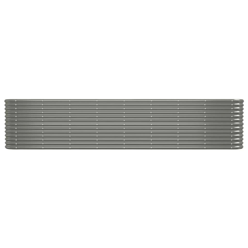 Letto Giardino Acciaio Zincato 332x40x68 cm Grigio - homemem39