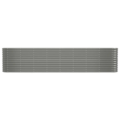 Letto Giardino Acciaio Zincato 332x40x68 cm Grigio - homemem39