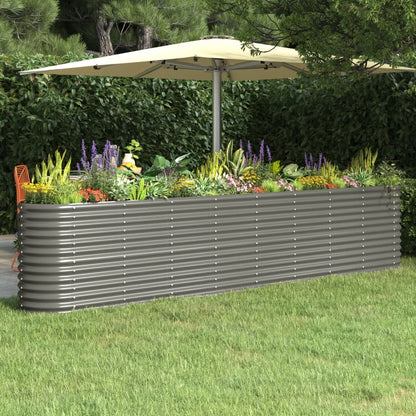 Letto Giardino Acciaio Zincato 332x40x68 cm Grigio | homemem39