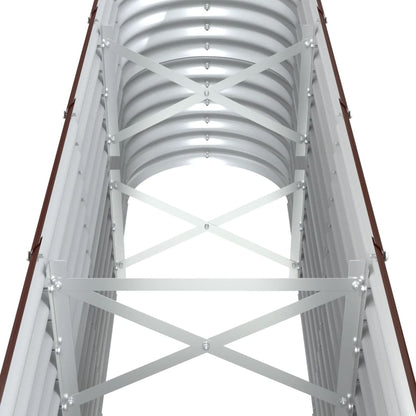 Letto Giardino Acciaio Zincato 332x40x68cm Marrone - homemem39