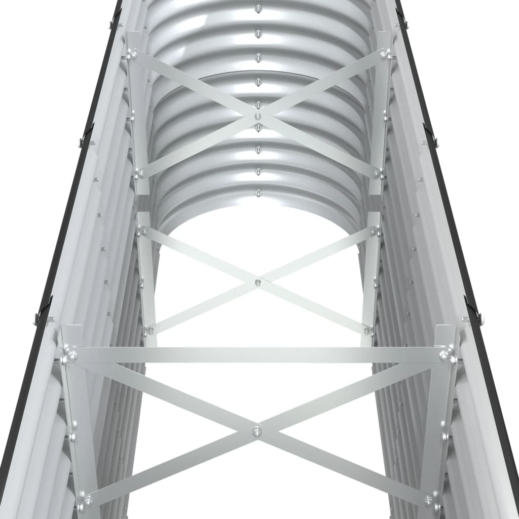 Letto da Giardino in Acciaio Zincato 332x40x68 cm Antracite - homemem39