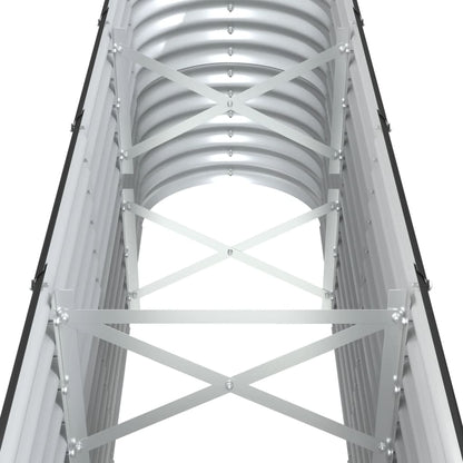 Letto da Giardino in Acciaio Zincato 332x40x68 cm Antracite - homemem39