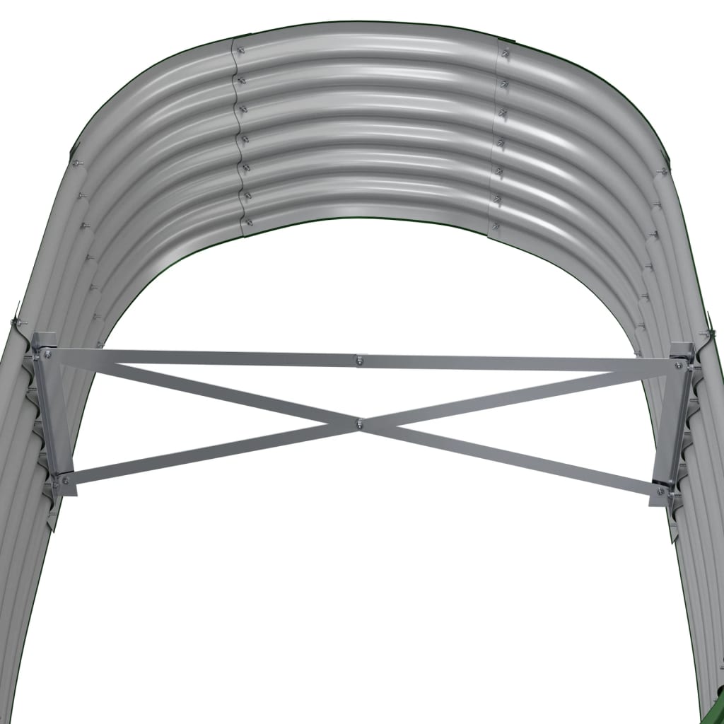 Letto Giardino Acciaio Zincato 152x80x36 cm Verde | homemem39