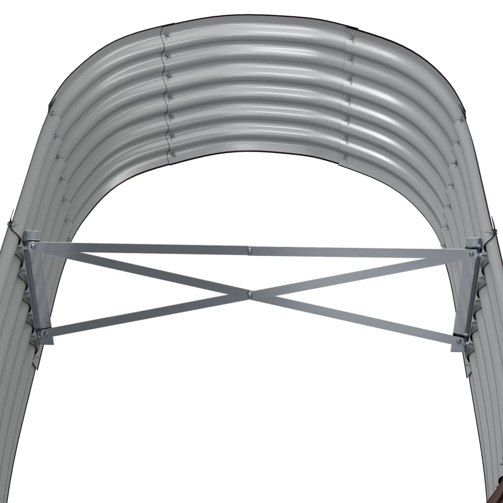 Letto Giardino Acciaio Zincato 152x80x36cm Marrone | homemem39