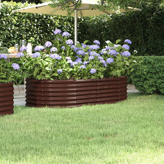 Letto Giardino Acciaio Zincato 152x80x36cm Marrone | homemem39