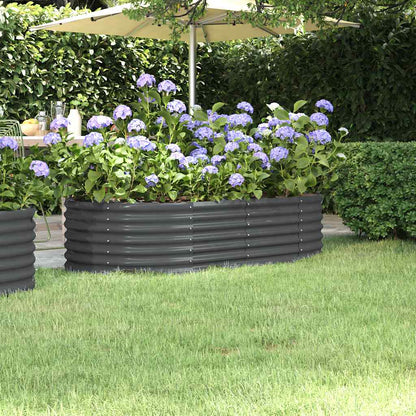 Letto da Giardino in Acciaio Zincato 152x80x36 cm Antracite | homemem39