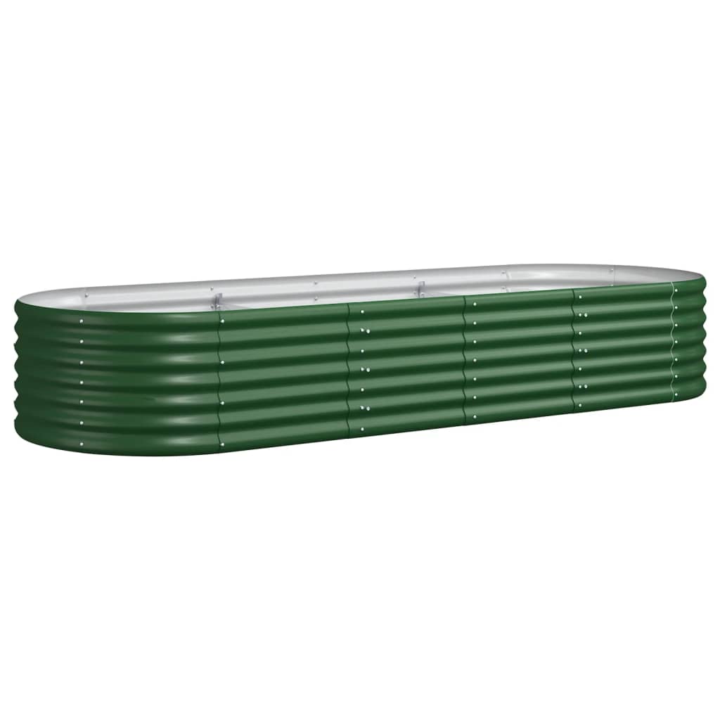 Letto Giardino Acciaio Zincato 224x80x36 cm Verde - homemem39