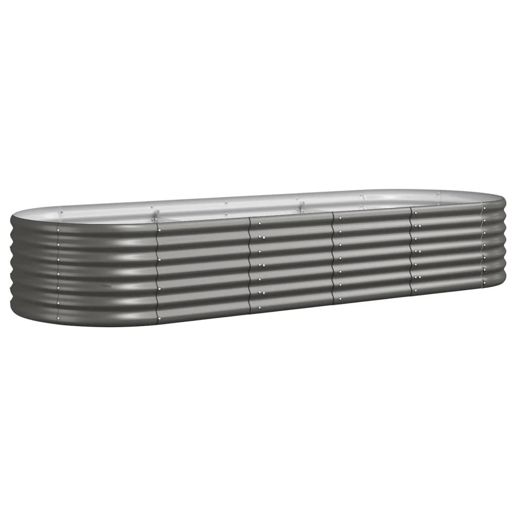 Letto Giardino Acciaio Zincato 224x80x36 cm Grigio | homemem39