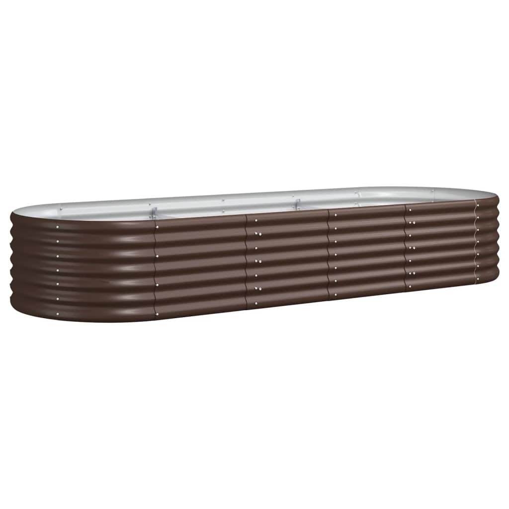 Letto Giardino Acciaio Verniciato a Polvere 224x80x36cm Marrone - homemem39