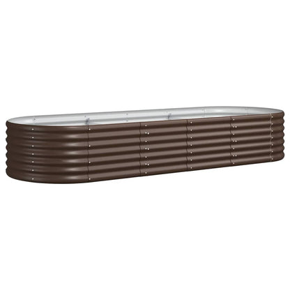 Letto Giardino Acciaio Verniciato a Polvere 224x80x36cm Marrone - homemem39