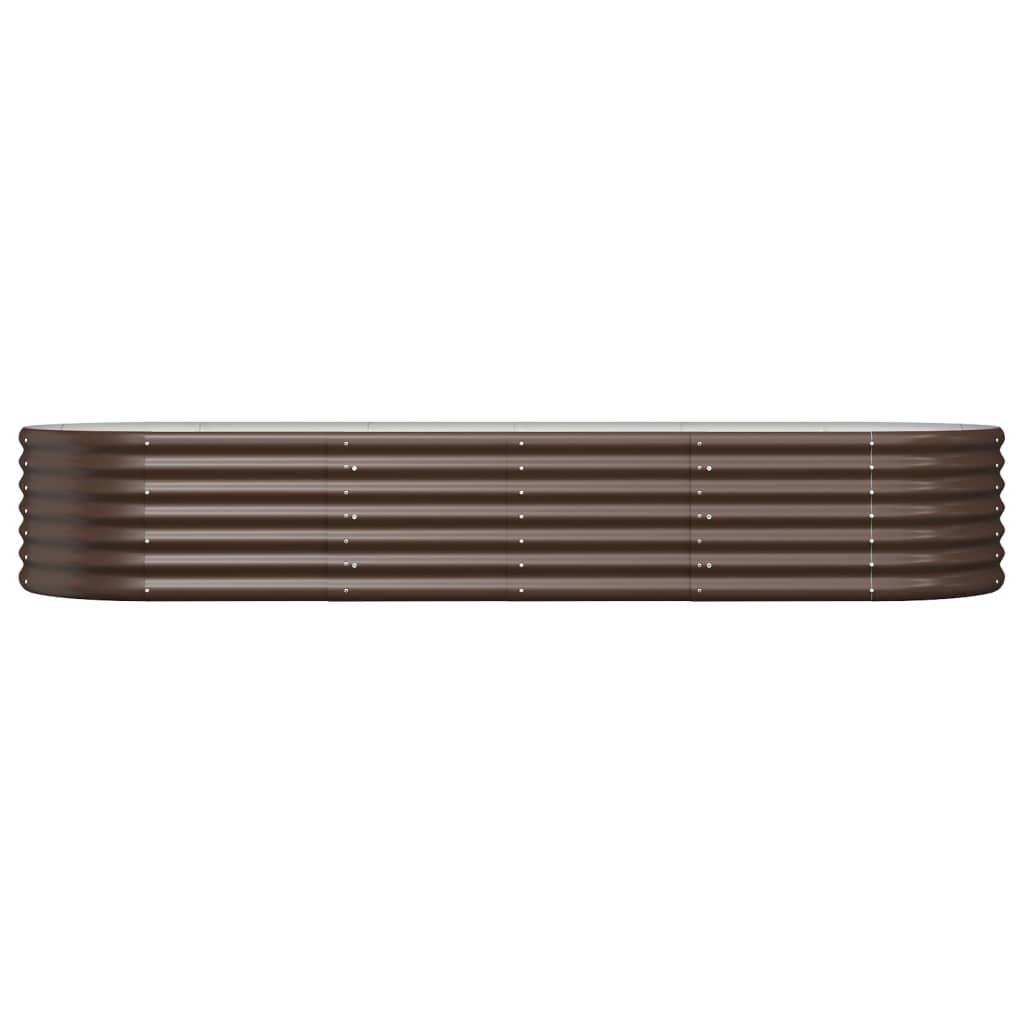 Letto Giardino Acciaio Verniciato a Polvere 224x80x36cm Marrone - homemem39