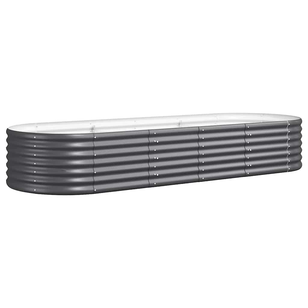 Letto da Giardino in Acciaio Zincato 224x80x36 cm Antracite | homemem39