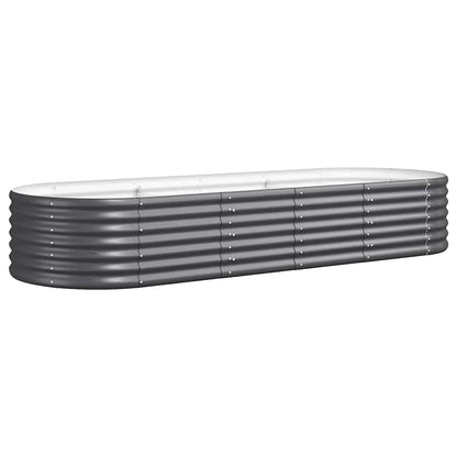 Letto da Giardino in Acciaio Zincato 224x80x36 cm Antracite | homemem39