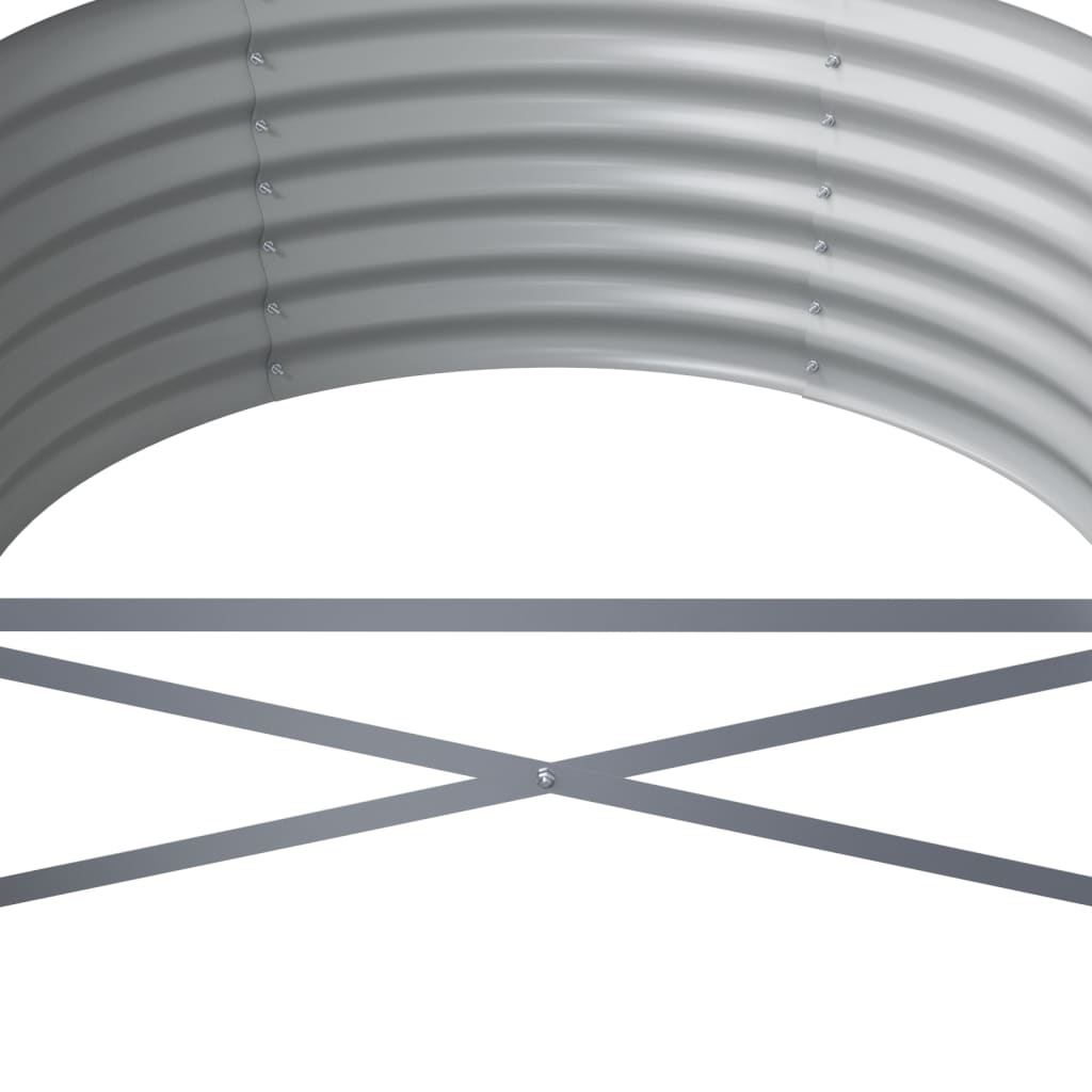 Letto Giardino Acciaio Zincato 224x80x36cm Argento - homemem39