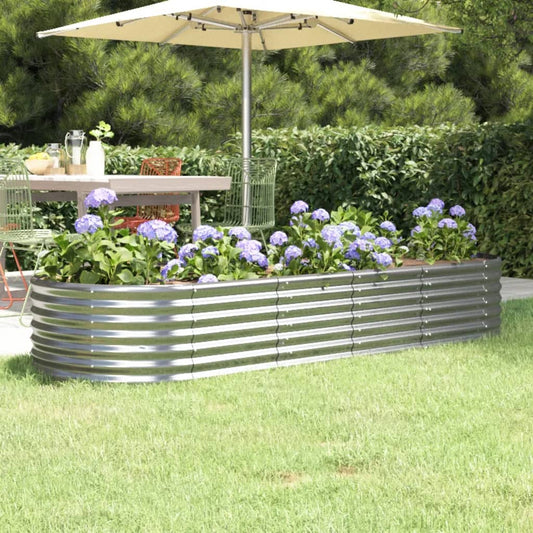 Letto Giardino Acciaio Zincato 224x80x36cm Argento - homemem39
