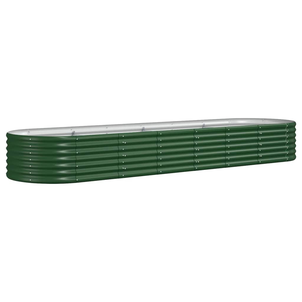 Letto Giardino Acciaio Zincato 296x80x36 cm Verde - homemem39