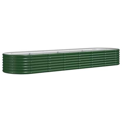 Letto Giardino Acciaio Zincato 296x80x36 cm Verde - homemem39