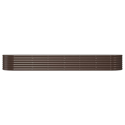 Letto Giardino Acciaio Verniciato a Polvere 296x80x36cm Marrone - homemem39