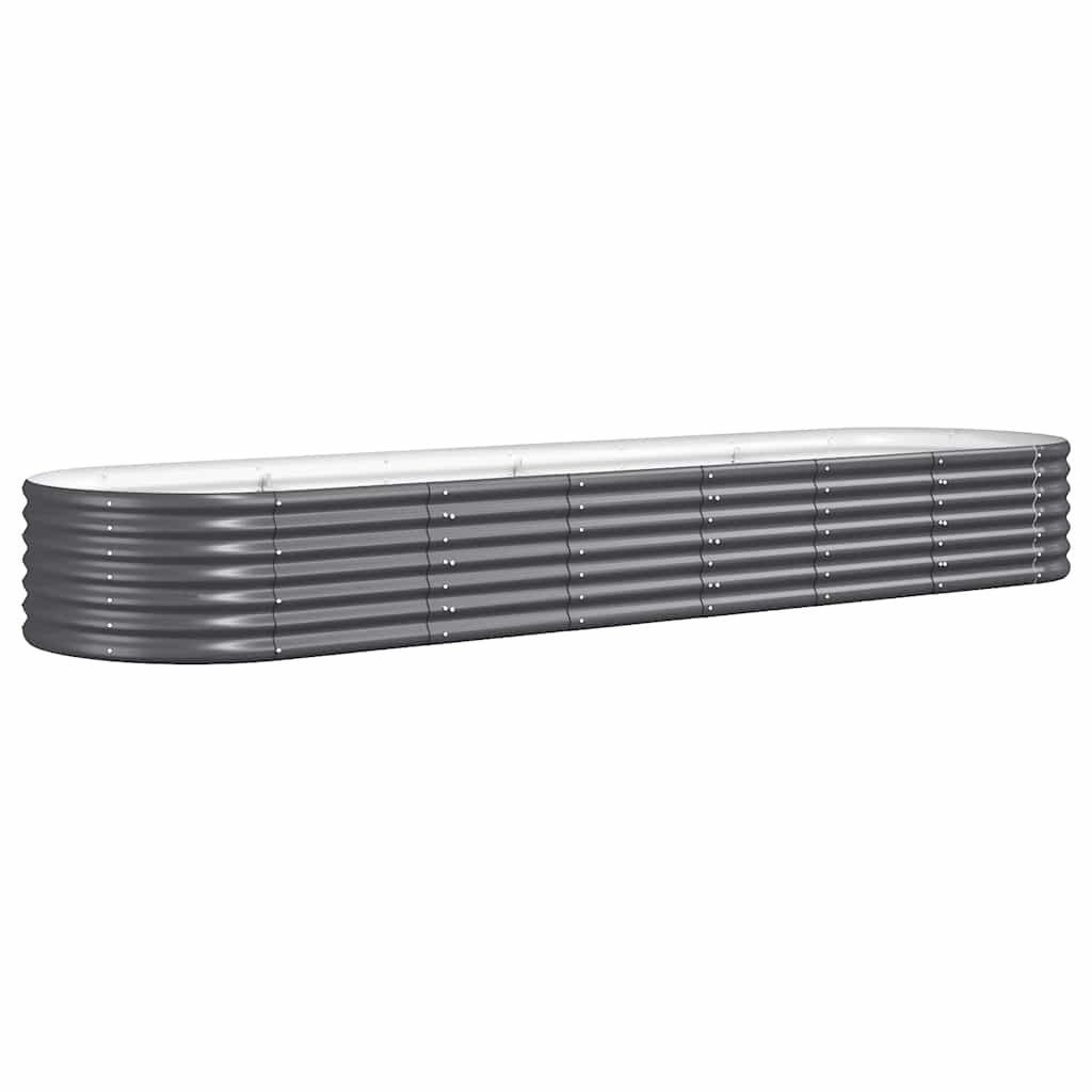 Letto da Giardino in Acciaio Zincato 296x80x36 cm Antracite | homemem39