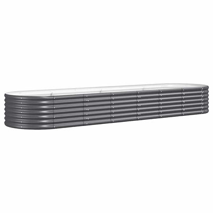 Letto da Giardino in Acciaio Zincato 296x80x36 cm Antracite | homemem39