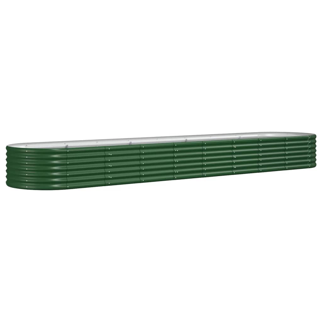 Letto Giardino Acciaio Zincato 368x80x36 cm Verde | homemem39