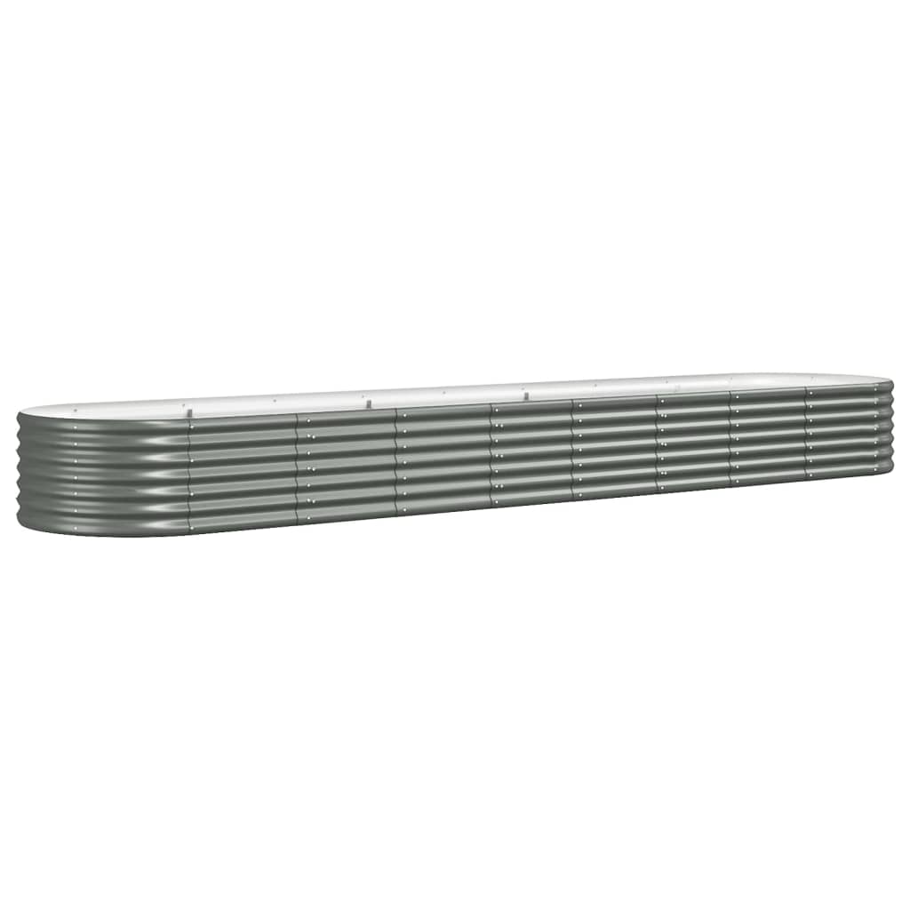 Letto Giardino Acciaio Zincato 368x80x36 cm Grigio | homemem39