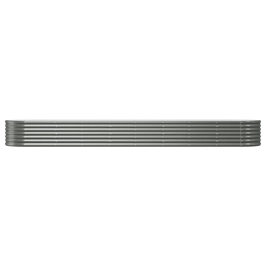 Letto Giardino Acciaio Zincato 368x80x36 cm Grigio | homemem39