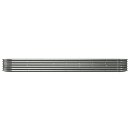Letto Giardino Acciaio Zincato 368x80x36 cm Grigio | homemem39