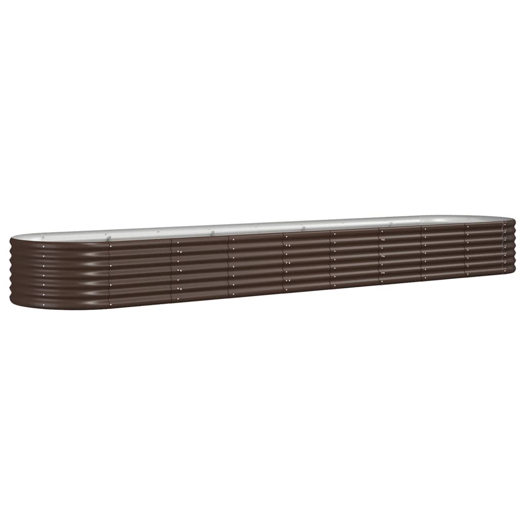 Letto Giardino Acciaio Zincato 368x80x36cm Marrone