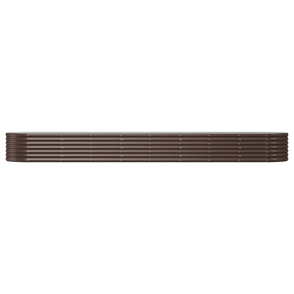 Letto Giardino Acciaio Zincato 368x80x36cm Marrone | homemem39