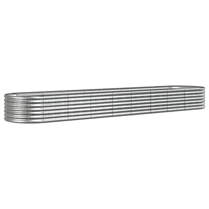 Letto Giardino Acciaio Zincato 368x80x36cm Argento - homemem39