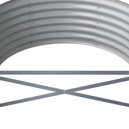 Letto Giardino Acciaio Zincato 368x80x36cm Argento - homemem39