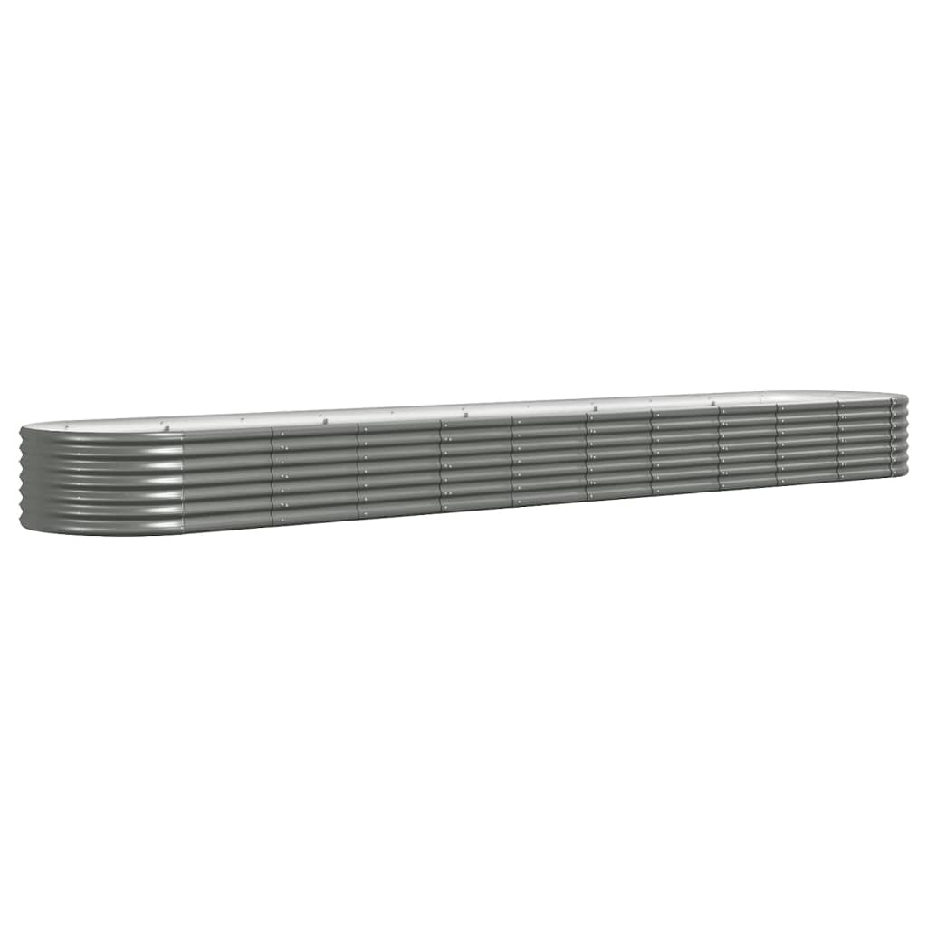 Letto Giardino Acciaio Zincato 440x80x36 cm Grigio | homemem39