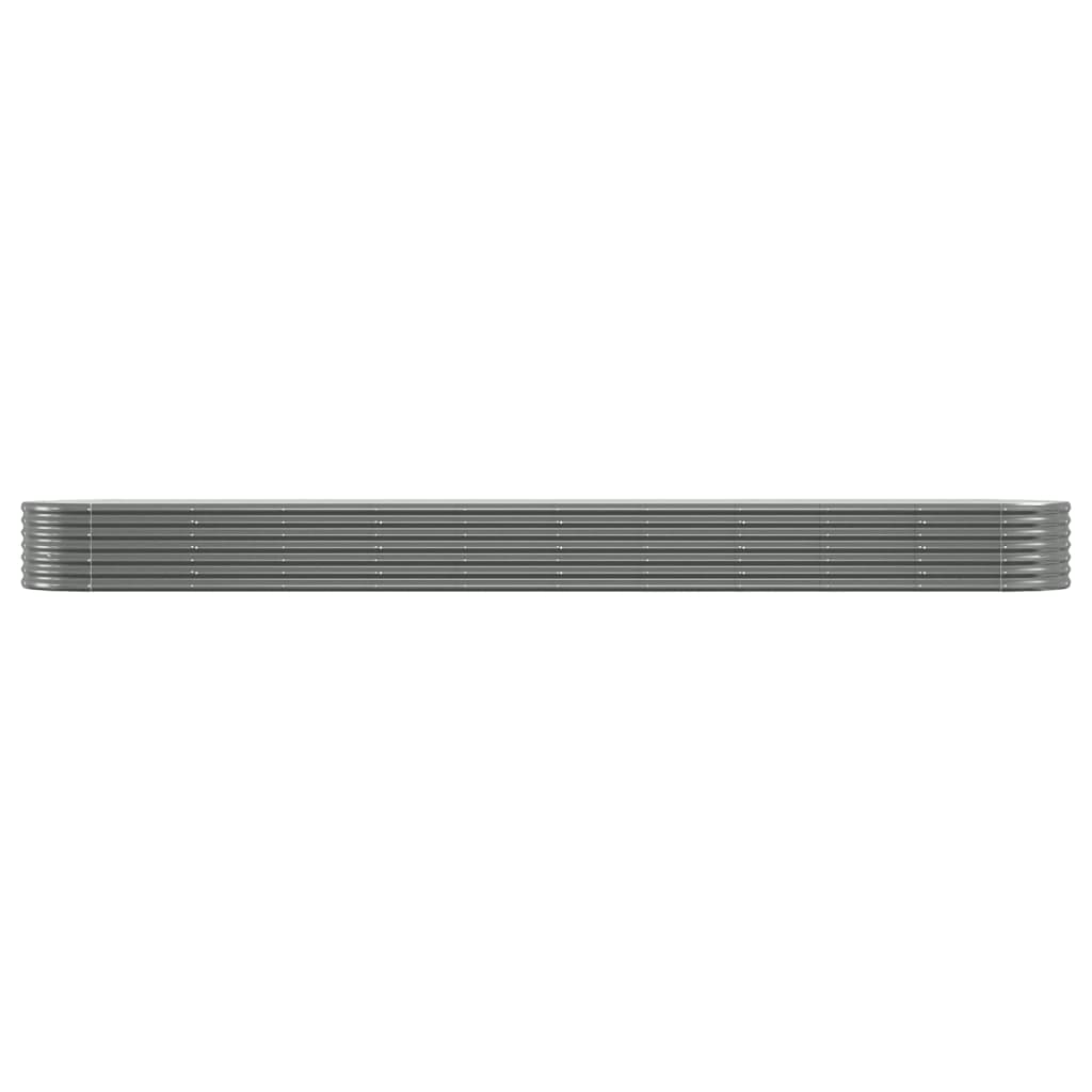 Letto Giardino Acciaio Zincato 440x80x36 cm Grigio | homemem39