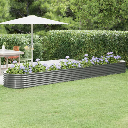 Letto Giardino Acciaio Zincato 440x80x36 cm Grigio | homemem39