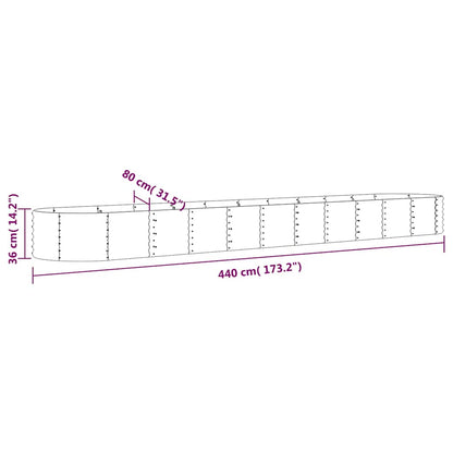 Letto da Giardino in Acciaio Zincato 440x80x36 cm Antracite | homemem39