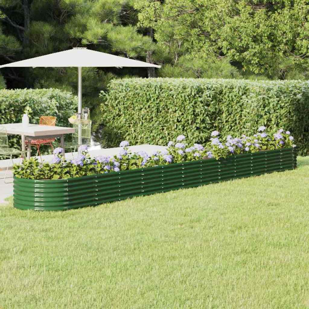 Letto Giardino Acciaio Zincato 512x80x36 cm Verde | homemem39
