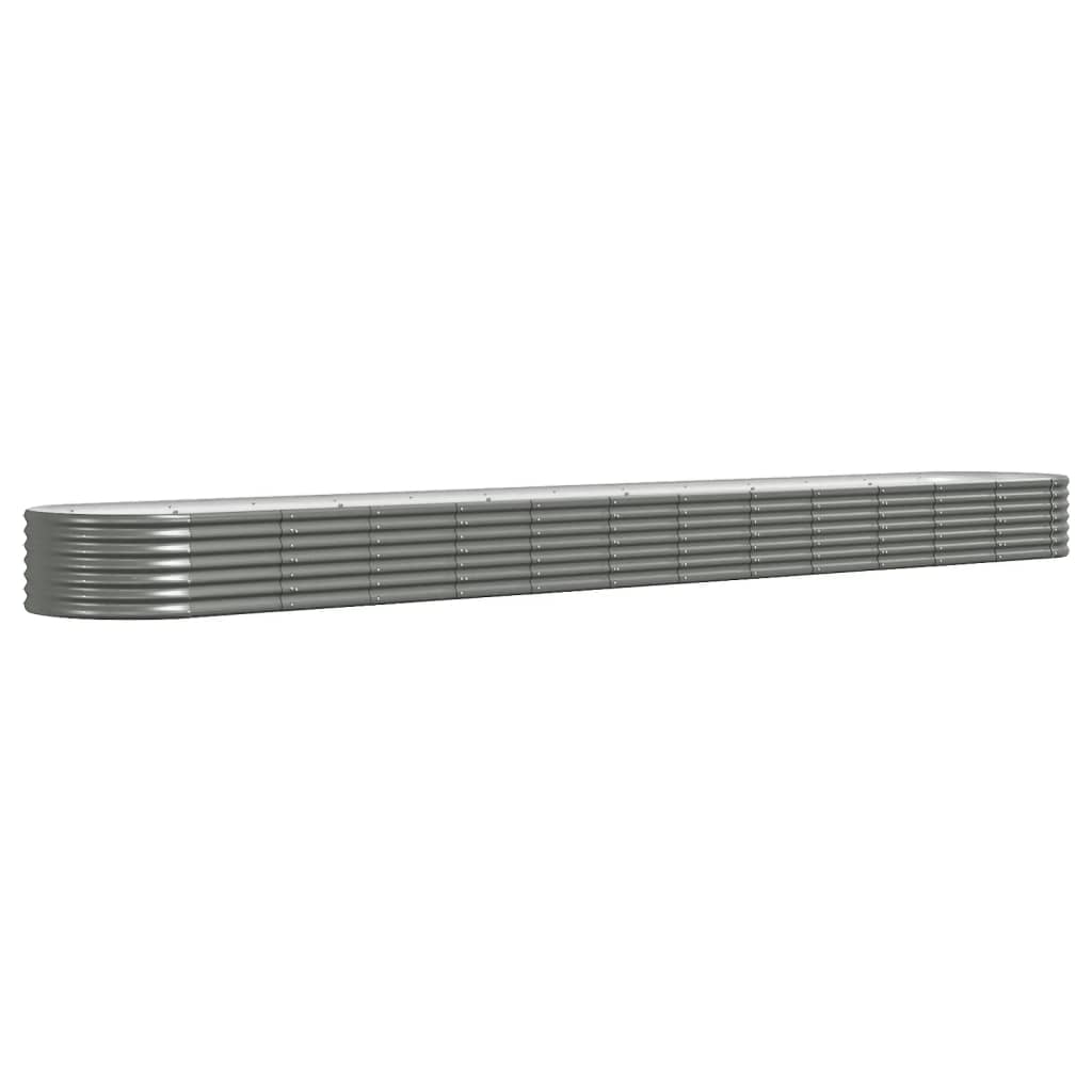 Letto Giardino Acciaio Zincato 512x80x36 cm Grigio | homemem39