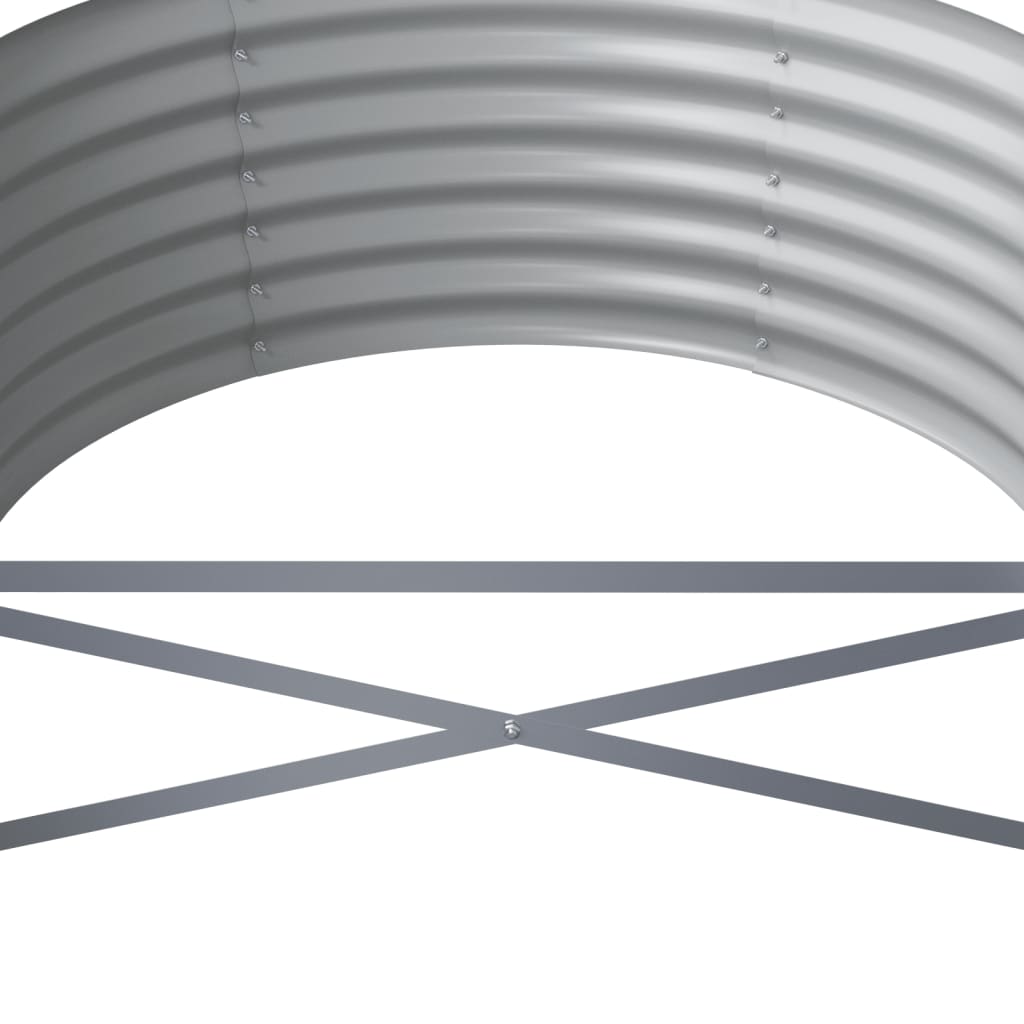 Letto Giardino Acciaio Zincato 512x80x36 cm Grigio | homemem39