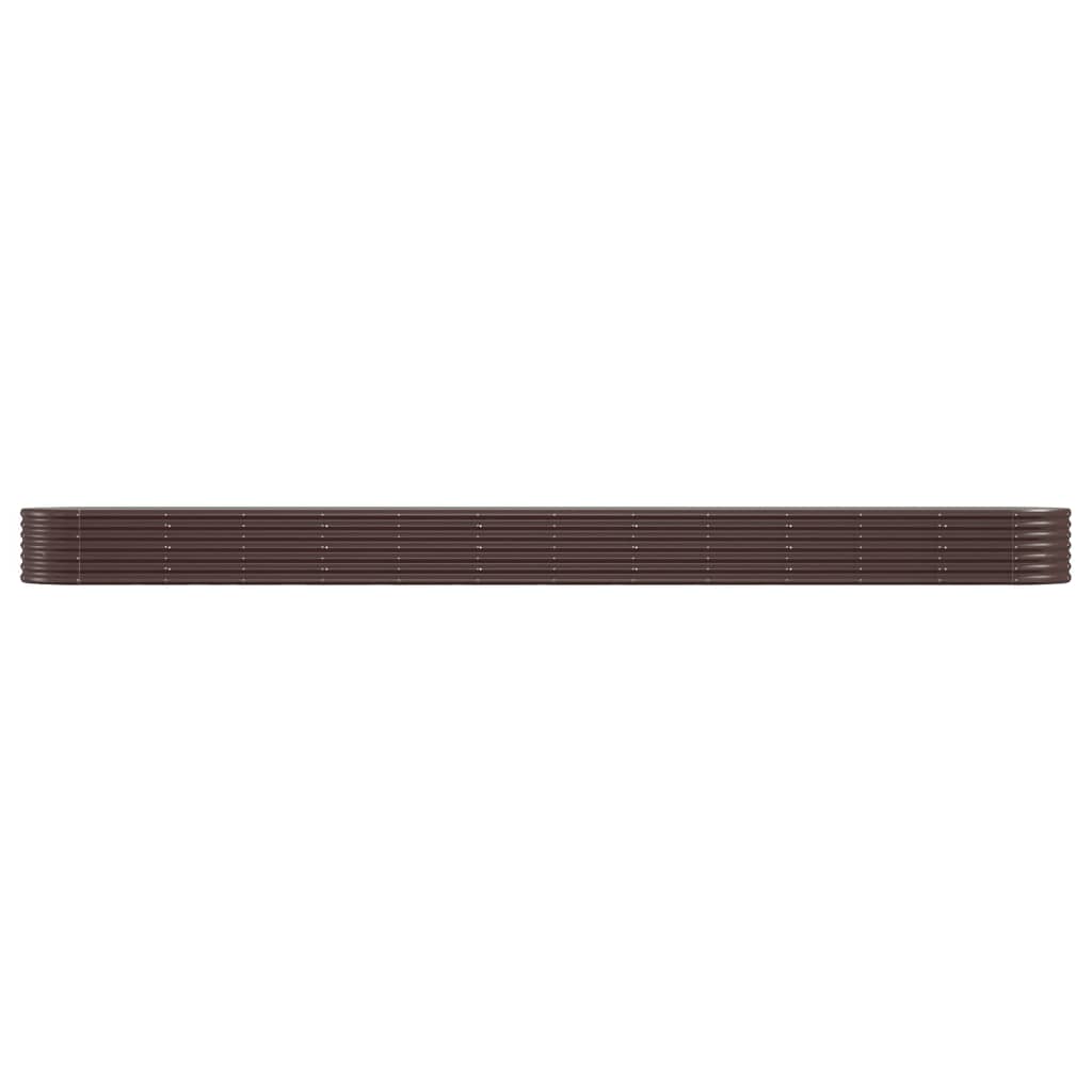Letto Giardino Acciaio Zincato 512x80x36cm Marrone | homemem39