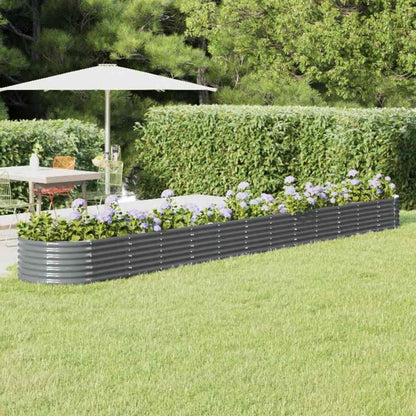 Letto da Giardino in Acciaio Zincato 512x80x36 cm Antracite | homemem39
