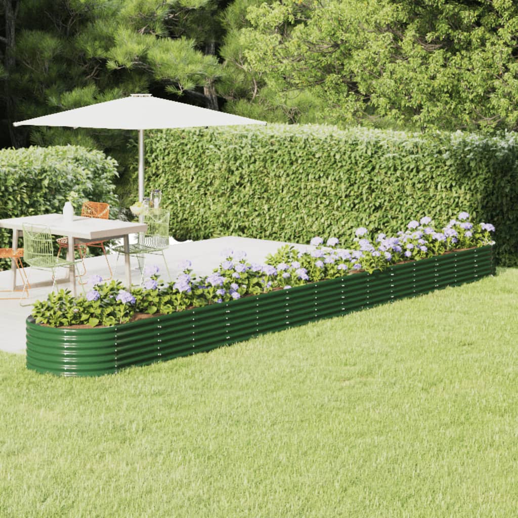 Letto Giardino Acciaio Zincato 620x80x36 cm Verde