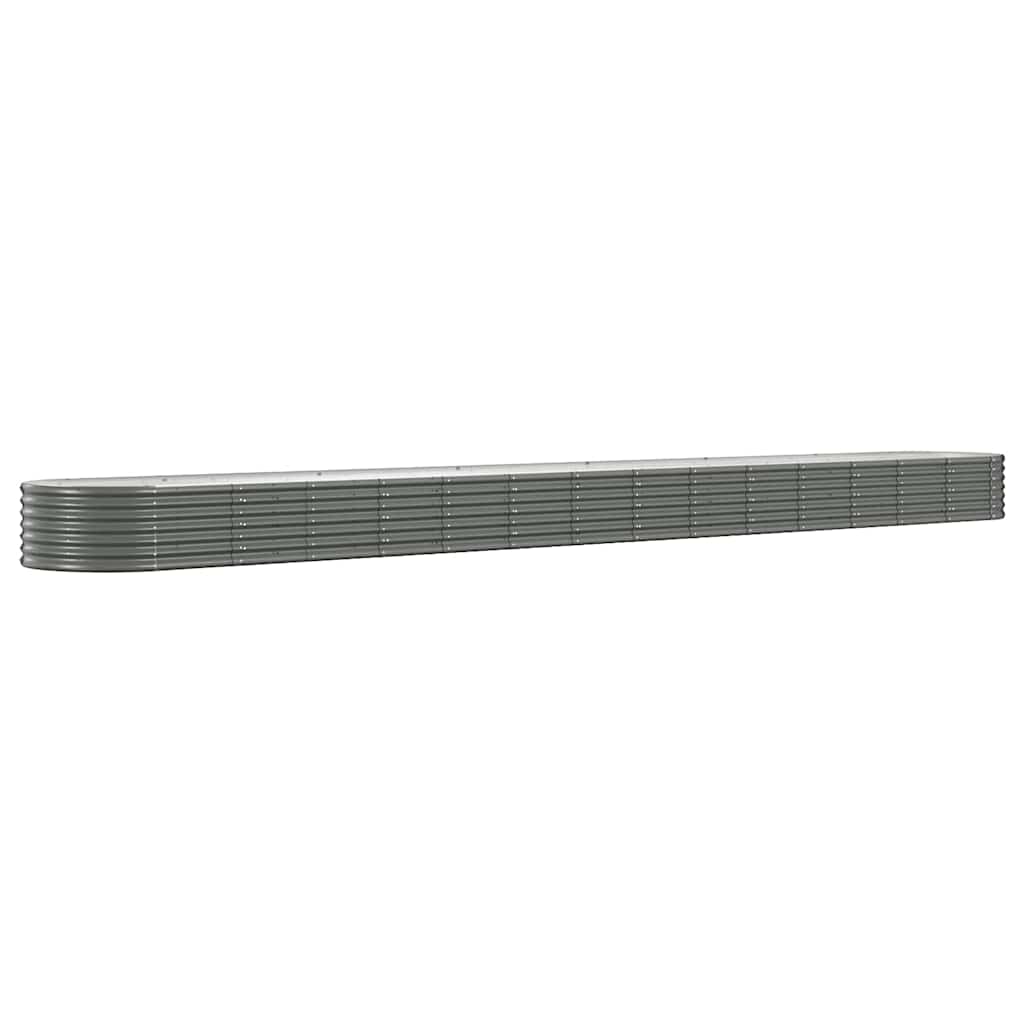 Letto Giardino Acciaio Zincato 620x80x36 cm Grigio | homemem39