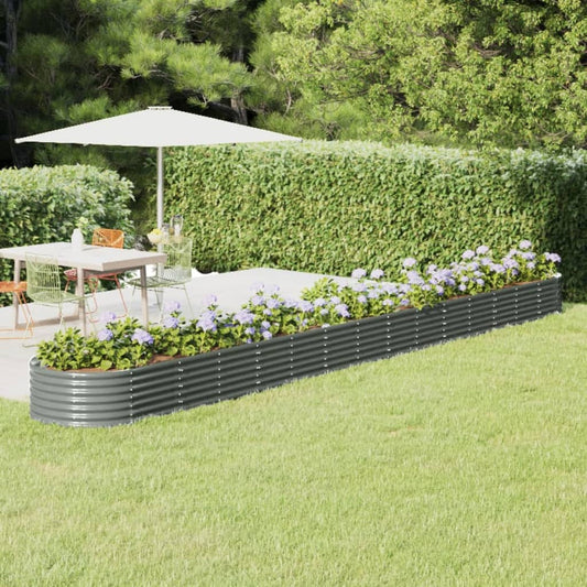 Letto Giardino Acciaio Zincato 620x80x36 cm Grigio | homemem39
