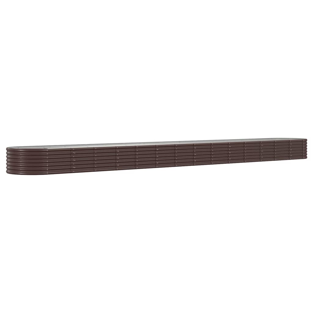 Letto Giardino Acciaio Zincato 620x80x36cm Marrone | homemem39