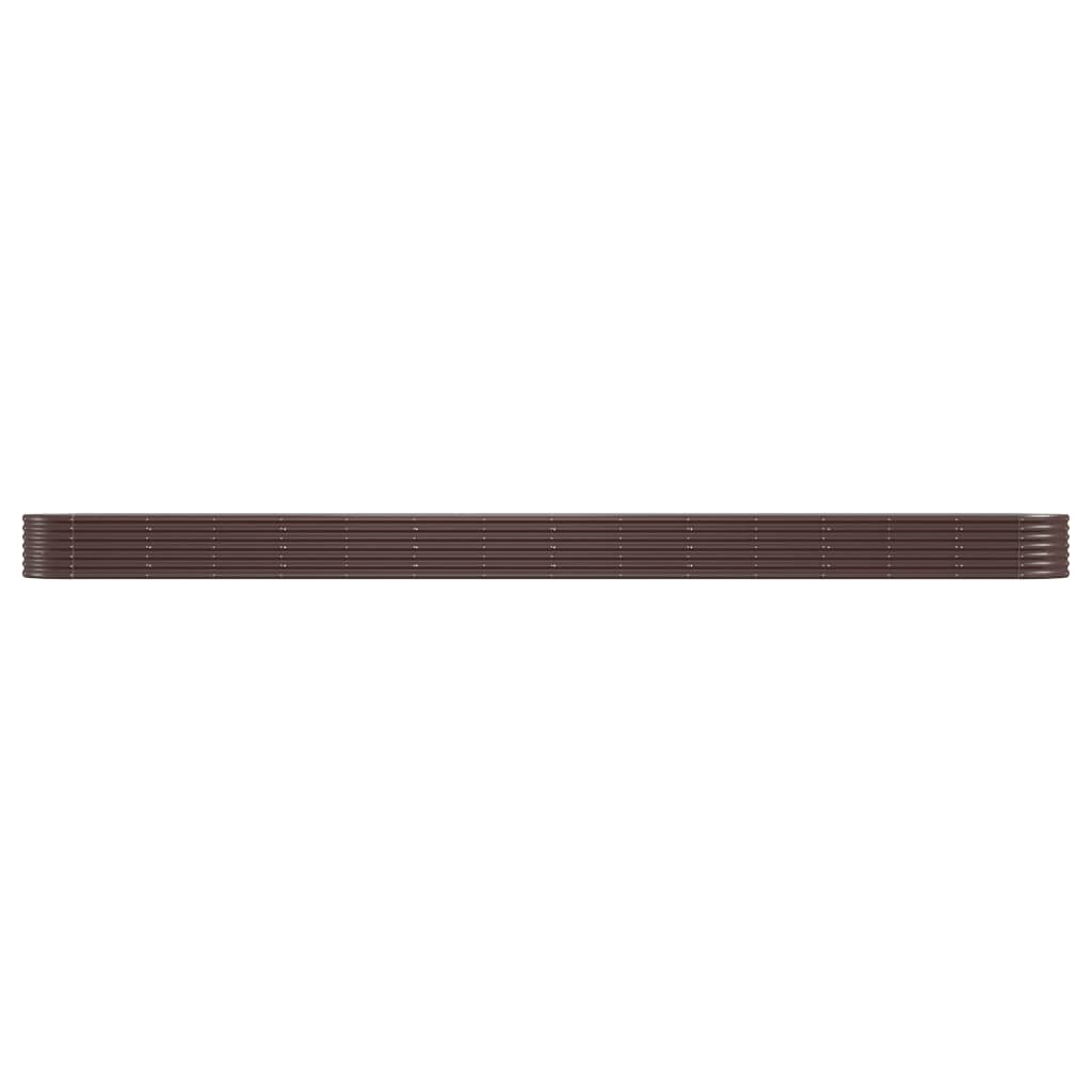 Letto Giardino Acciaio Zincato 620x80x36cm Marrone | homemem39